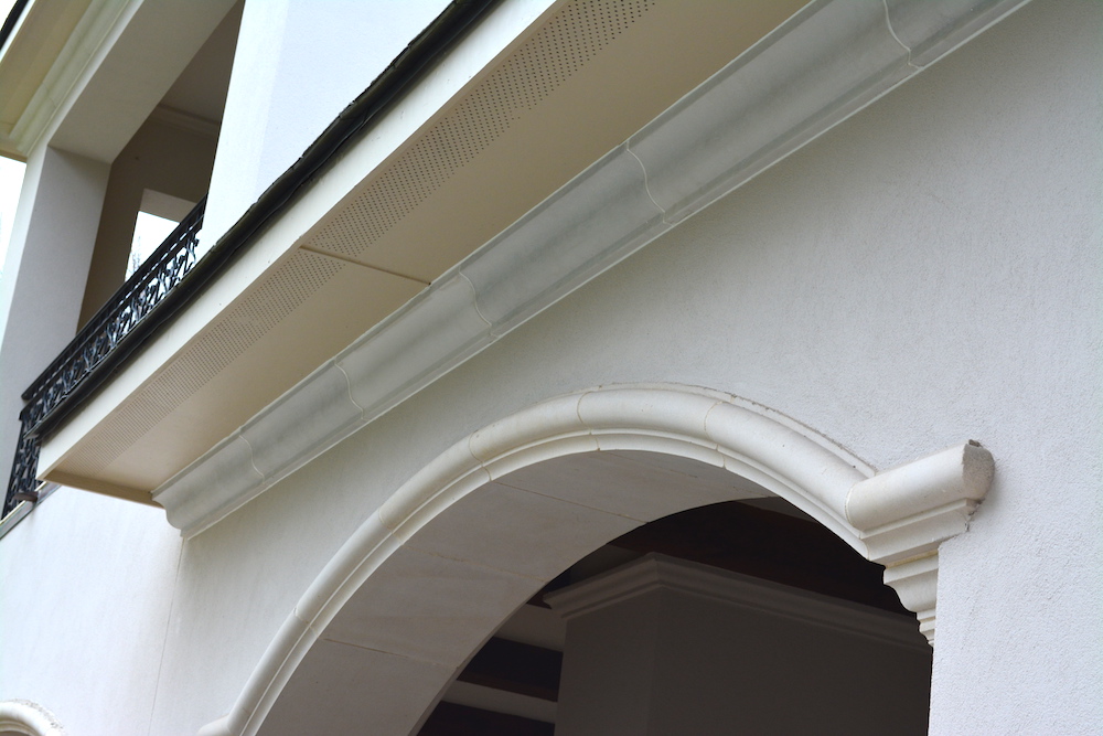 Home Exterior Trim using Lightweight Stone